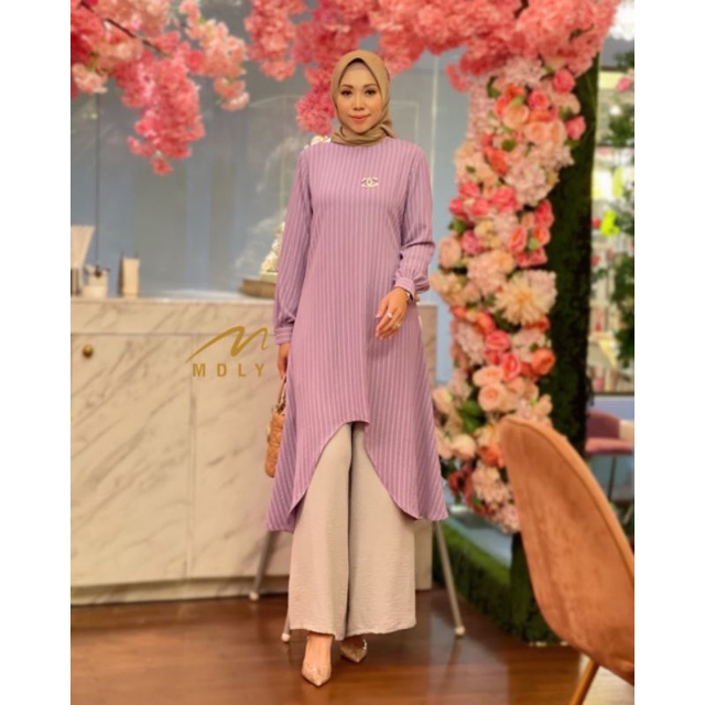 GAMIS DRESS WANITA ATASAN TUNIK KEMEJA VINELA  BY MDLY 3045