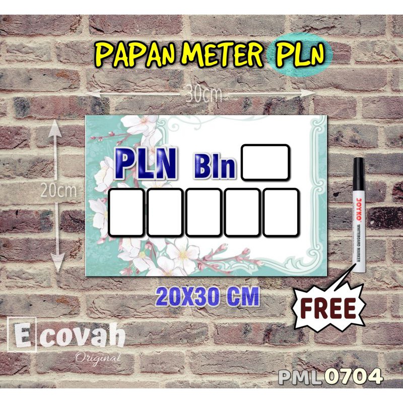 

Ecovah Papan Meter Listrik PLN PAM motif Unik - Pastel 04