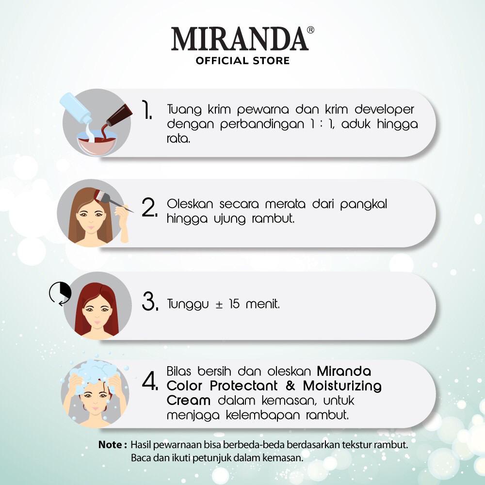 MIRANDA Hair Color Temptation 20ml BPOM Cat Pewarna Rambut Sachet Instan 15 Menit Colour Cepat (VIC)