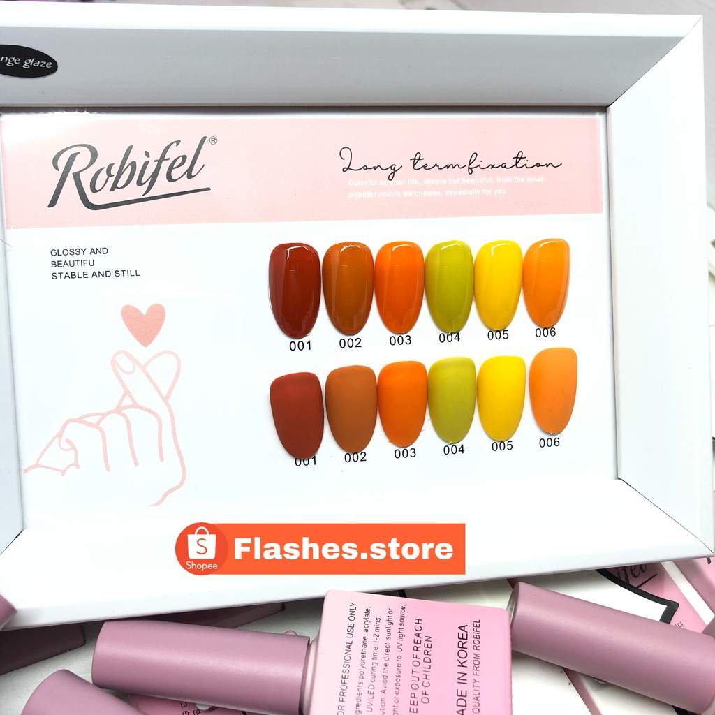 ROBIFEL SET ISI 6 WARNA NAIL POLISH GEL 15ml Made In Korea