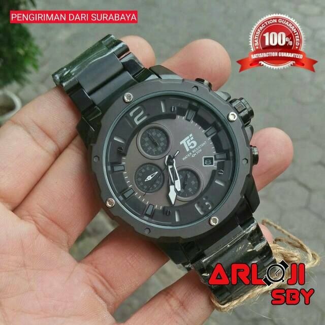 JAM TANGAN PRIA T5 H3589 CHRONO SPORT ORIGINAL TAHAN AIR FREE BOX PAPPER BAG