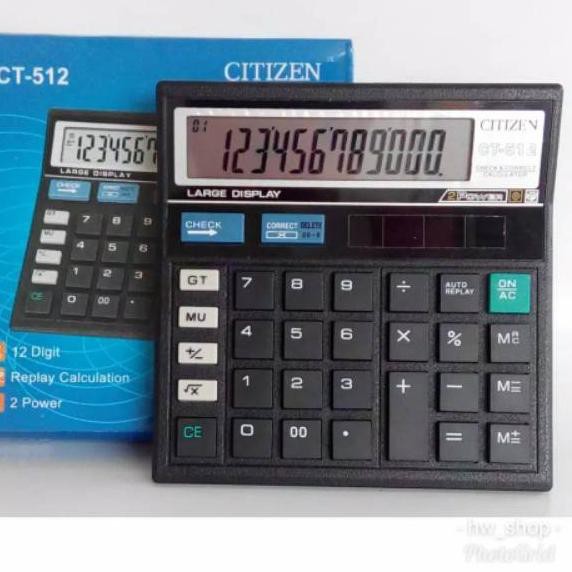 

KODE BARU 68 Kalkulator Citizen Ct 512 . Kalkulator Meja dagang 12 digit TERLAKU..!!