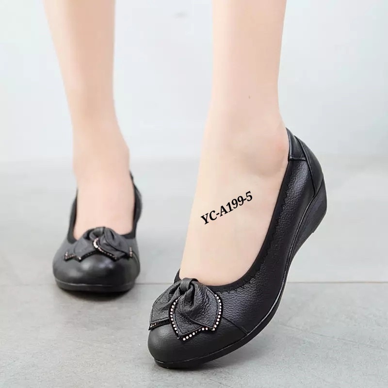 TERMURAH Sepatu Clarks YC-A199-5 Leaf Wedges / Clark / Clarks Wedges / Sepatu kerja / sepatu kantor
