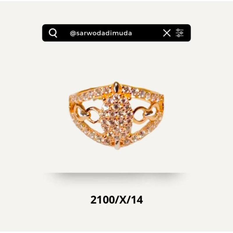 Cincin Emas Swd Gift Hadiah Weeding Investasi Tunangan 2,1Gram/14