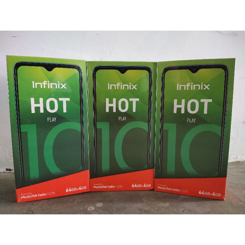 infinix hot 10 play ram 4/64 gb garansi resmi indonesia