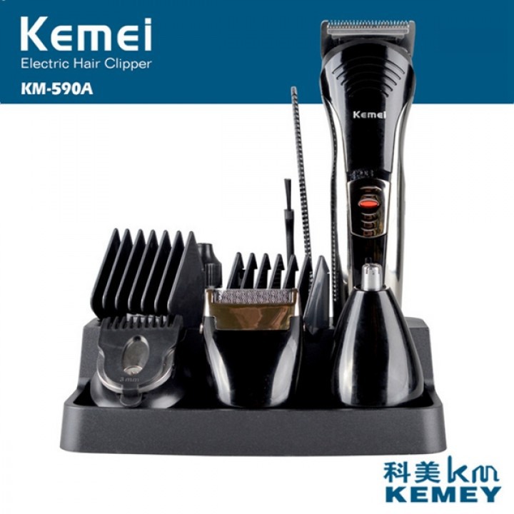 KEMEI KM-590A 7 In 1 Electric Grooming Beard Hair Cutting Shaver Kit