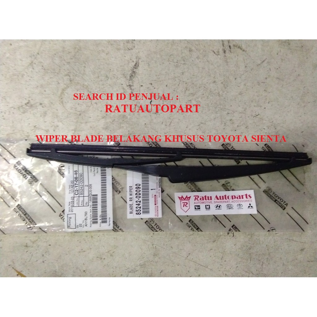 WIPER BLADE BELAKANG TOYOTA SIENTA ORIGINAL