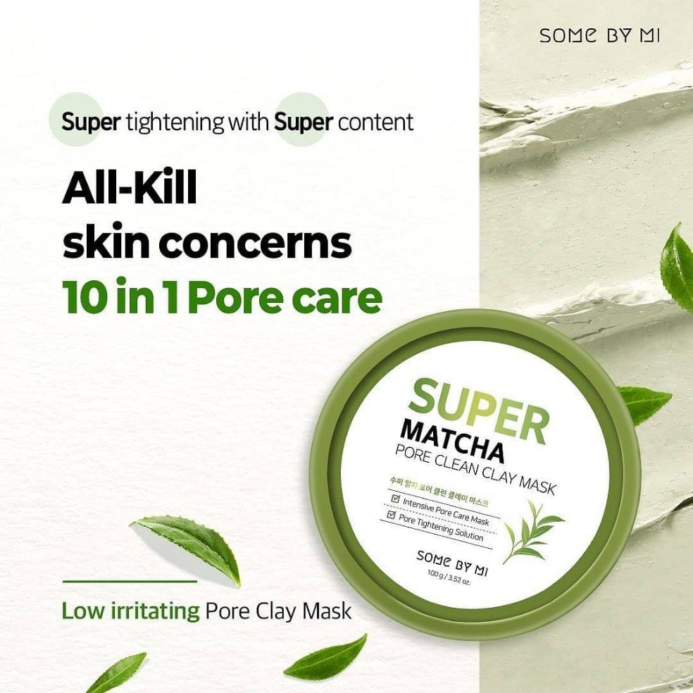 SOME BY MI Super Matcha Pore Clean Clay Mask Original Korea 100gr