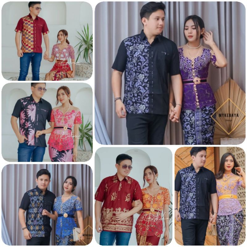 couple set kebaya bali modern modifikasi wisuda sarimbit