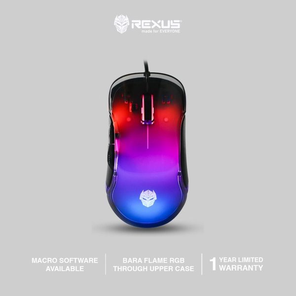 Rexus Xierra X17 Bara Crystal RGB Mouse Gaming