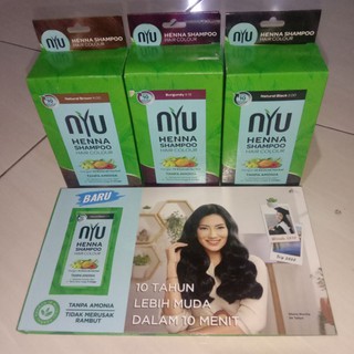 NYU HENNA SHAMPOO pewarna Rambut Tanpa Amonia | Shopee