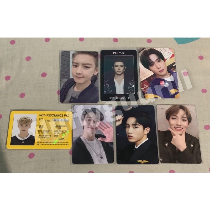 <READY> PC AC JAEHYUN WINWIN SG22 AR JAEMIN ID CARD MARK CHANYEOL PB2