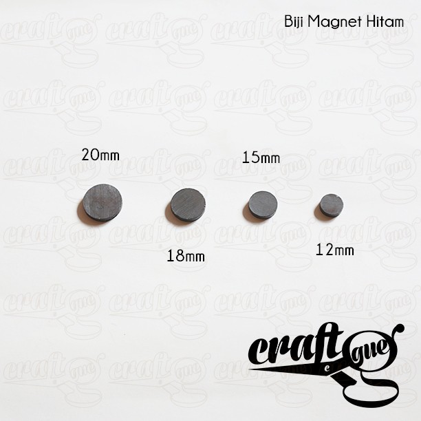 Biji Magnet Hitam 15mm