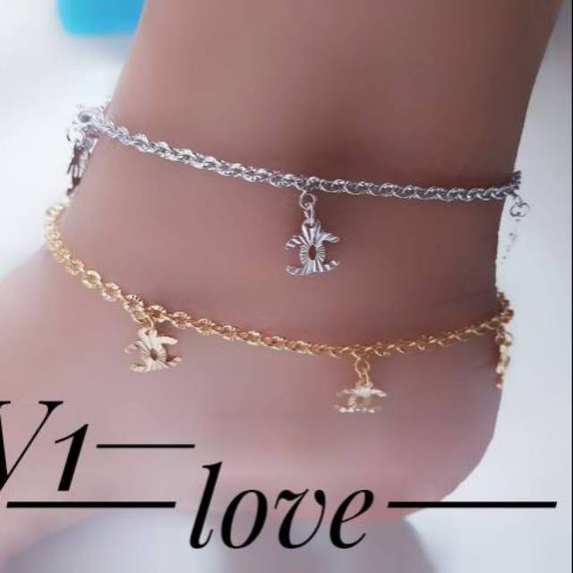 Xuping gelang kaki lapis emas 24k 3017