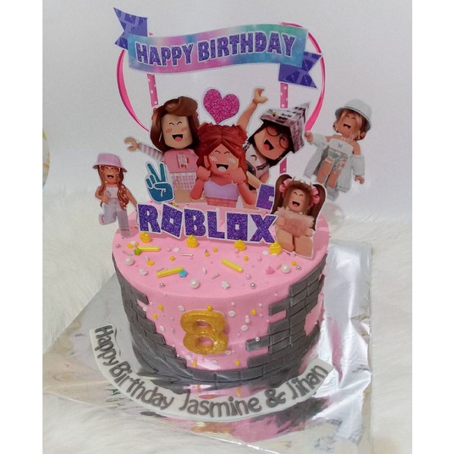 

kue ulang tahun Roblox / kue ultah / kue hbd / kue tart / kue online / kue karakter / kue custom / kue korea / kue ultah korea / mini cake / kue blackforest / buttercream / whippcream / fondant / red velvet / topper / custom / request