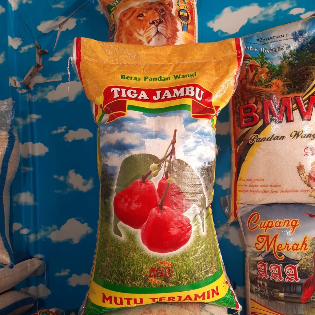 

Beras Tiga Jambu Premium 10 Kg 20 Kg Pulen Beras Super Putih Higenies Tanpa Pengawet Pemutih Pewangi Beras Terjamin Kualitas Makanan Pokok