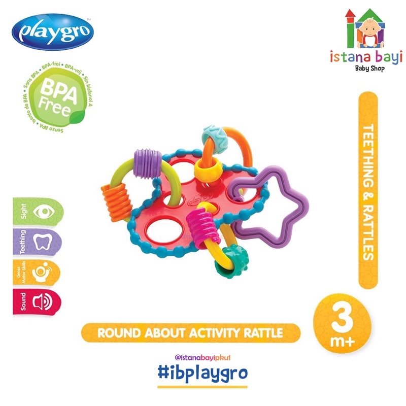 Playgro Round About Activity Rattle - Gigitan Bayi