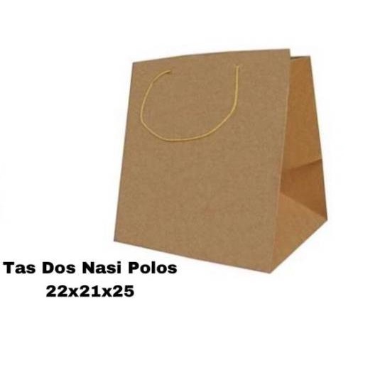 

(TERLARIS) paper bag coklat polos paperbag tas kertas goodie bag ukuran 22x21x25