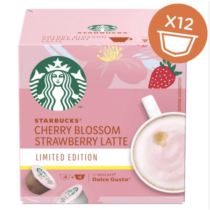 

Nescafe Dolce Gusto Starbucks Cherry Blossom Strawberry Latte ORIGINAL