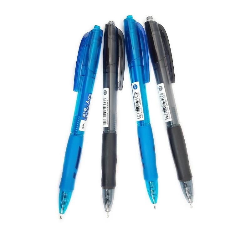 PULPEN CETEK CETREK UJUNG LANCIP 0.7 MM NEEDLE TIP BOLPOIN BALLPOINT HITAM BIRU DELI Q-017