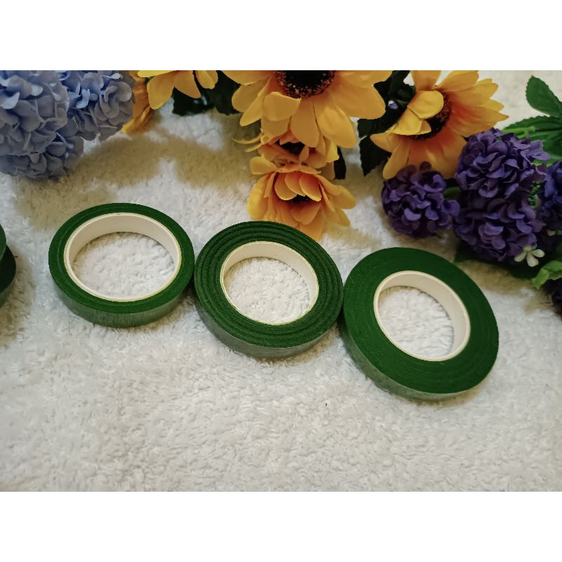 Promo floral tape isi 12 roll/Solasi Floral tape hijau , floraltape 20 yard.