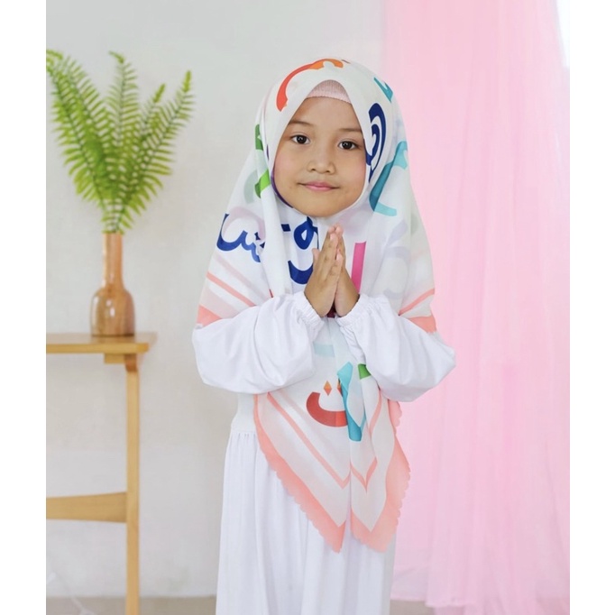 VOAL PRINTING MOTIF HIJAIYAH / HIJAB ANAK MOTIF LUCU / JILBAB ANAK KARAKTER / KERUDUNG ANAK