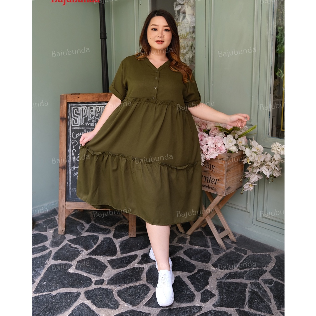 LD 120 Dress Jumbo Baju Big Size VIOLA