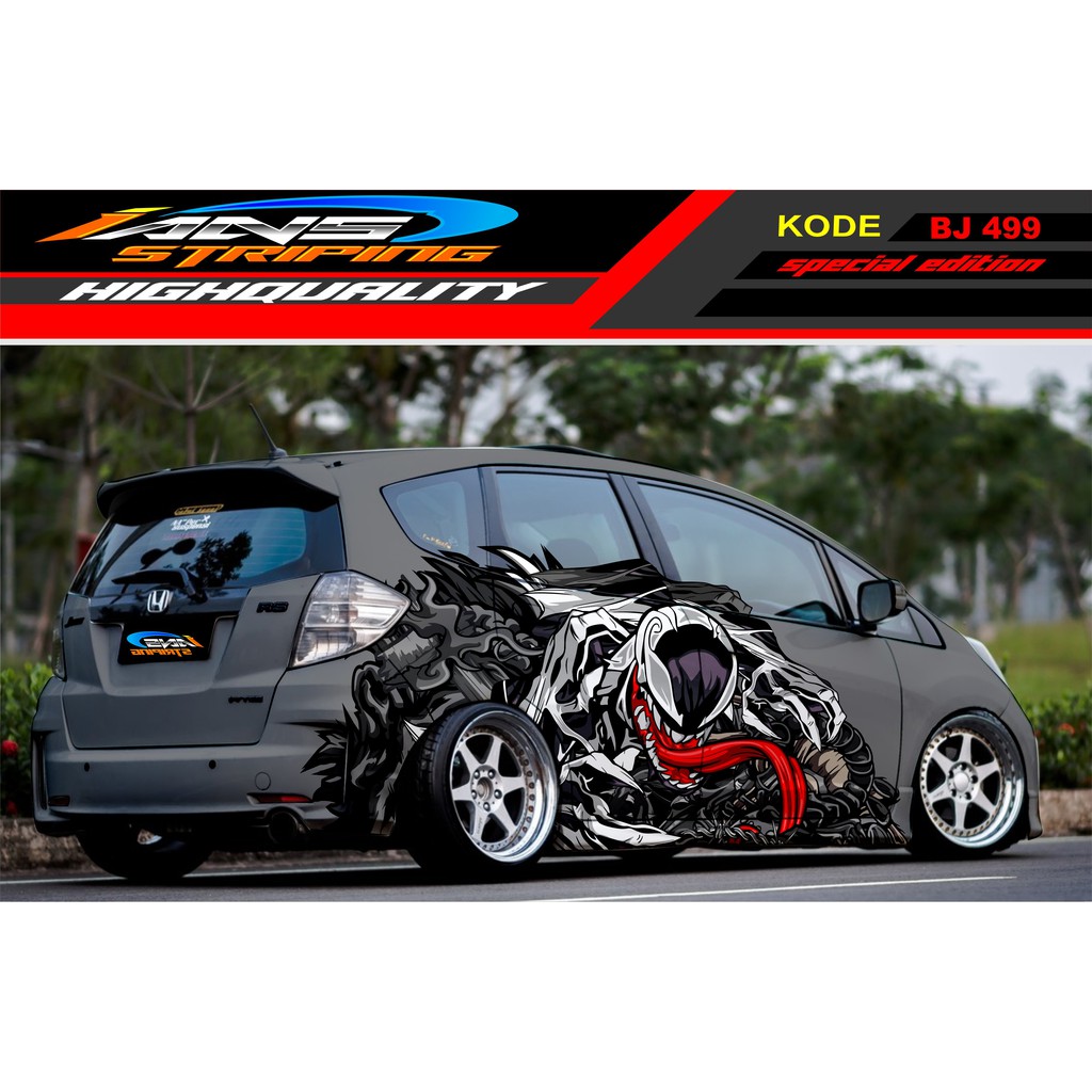 STICKER VARIASI MOBIL JAZZ AGYA BRIO AVANZA YARIS SWIFT VIOS / STICKER MOBIL VENOM / DECAL STIKER