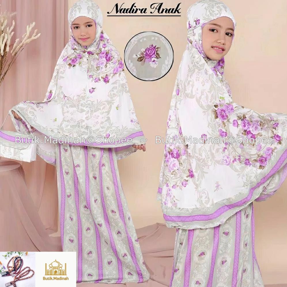 Butik.Madinah Mukena Anak Nadira Dahlia Peralatan Shalat Anak Muslimah