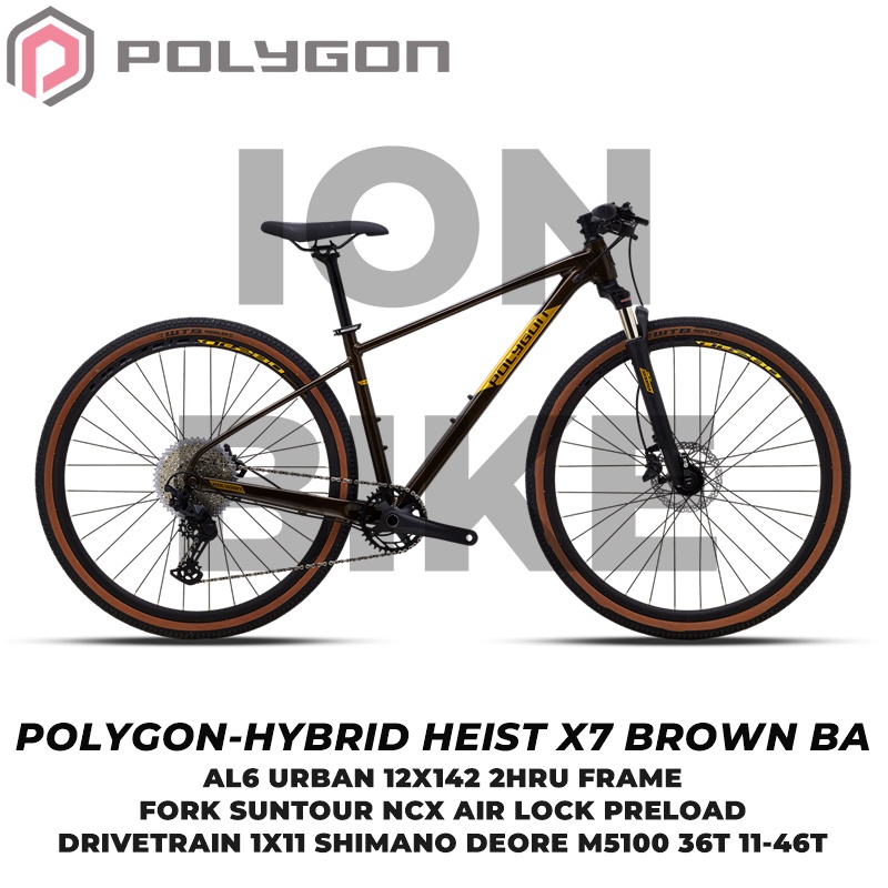 Sepeda Urban 700c Polygon Heist X7 Terbaru Frame Alloy Ringan 700 c Cross X-7 Cyclocross Hybrid Tour