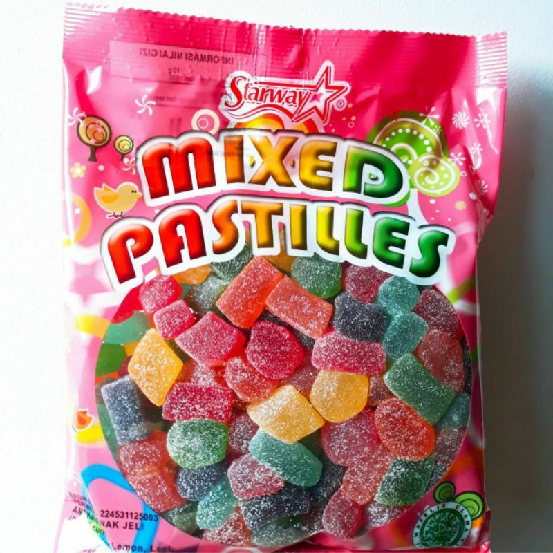 

JELLY FRUIT MIX/JELLY MALAYSIA STARWAY MIXED PASTILLES 1KG