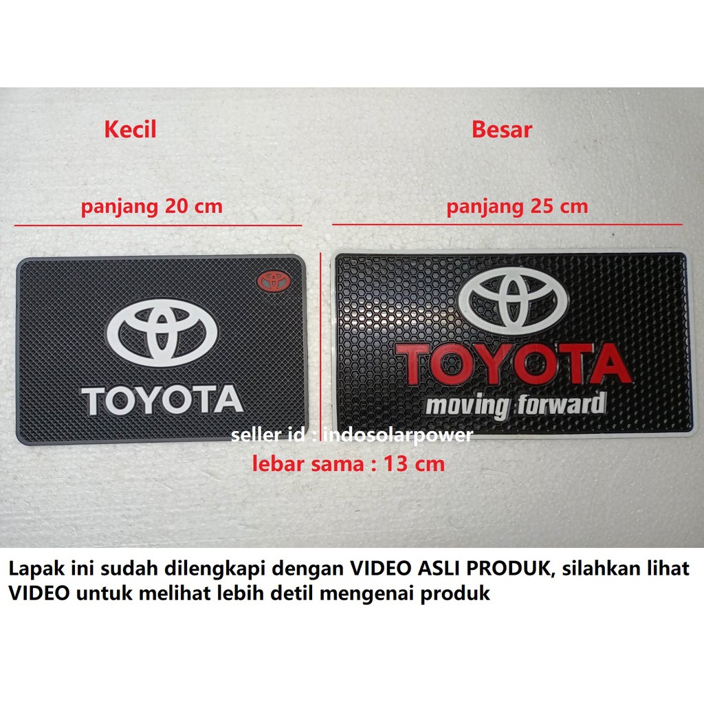 Dashmat anti slip sticky pad untuk HP GPS dashboard mobil Logo TOYOTA Innova Avanza Fortuner Sienta