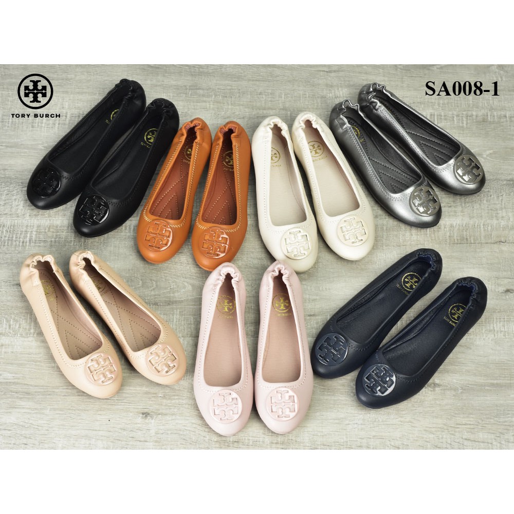 Sepatu Tory Burch Flat Minnie Travel Ballet Leather Semi Premium SA008-1