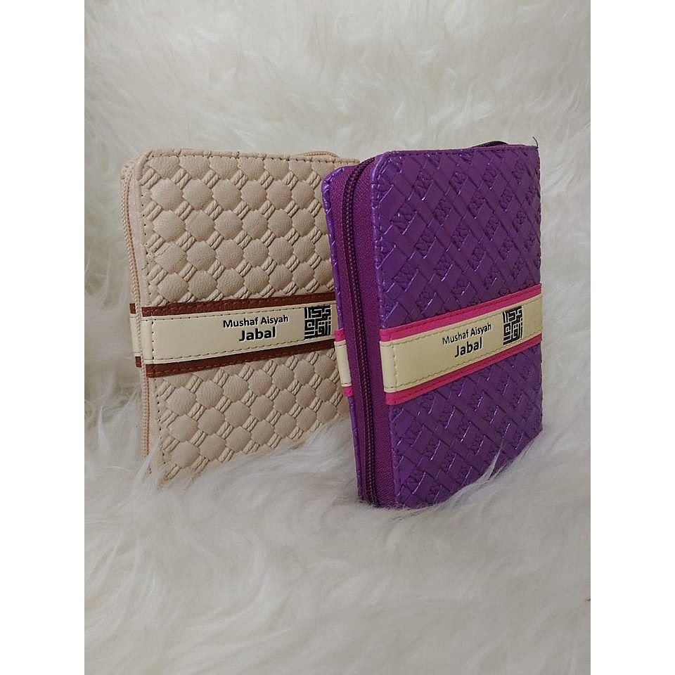 Alquran Wanita Mushaf Aisyah Cover Kulit Retsleting