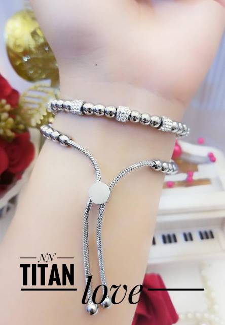 Titanium gelang dan cincin 2719d