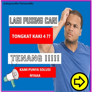 Image of thu nhỏ Sella Tongkat Jalan Orang Tua Kaki 4 Empat Alumunium Kruk Alat Bantu Jalan 3 Tiga Manula 1 Lansia #1