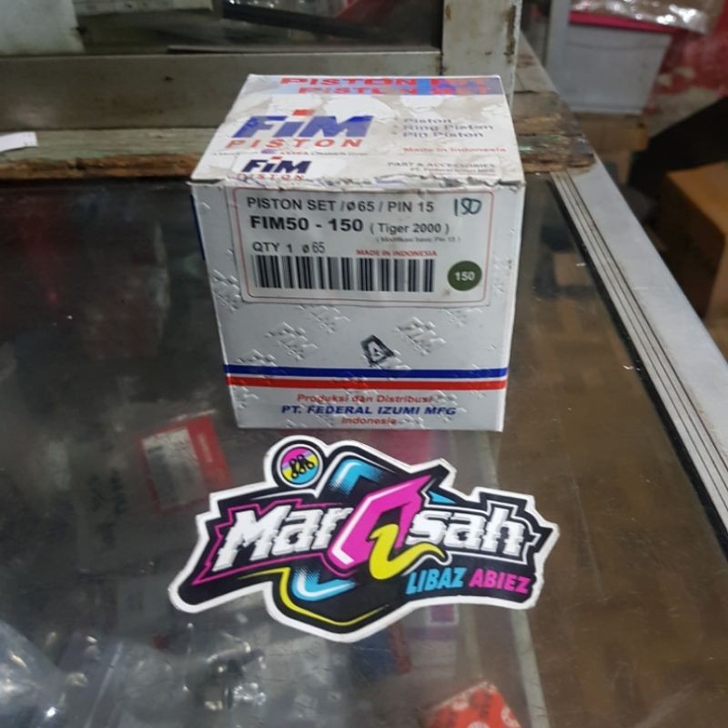 Piston fim50 tiger set ring piston fim tiger 63.5 64 64.5 65 65.5 66 66.5 dan pen seker marqsah racing-3