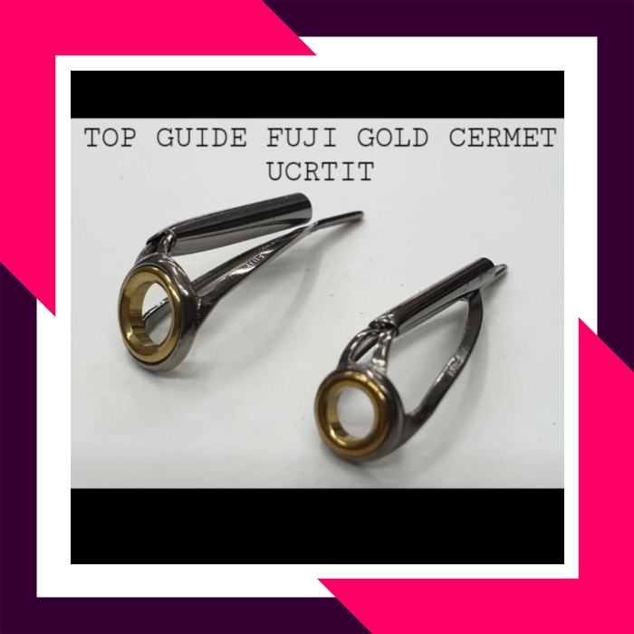 TOP Cincin Ring Pancing Rod GUIDE FUJI UCRTIT GOLD CERMET - 8 x 2.8mm
