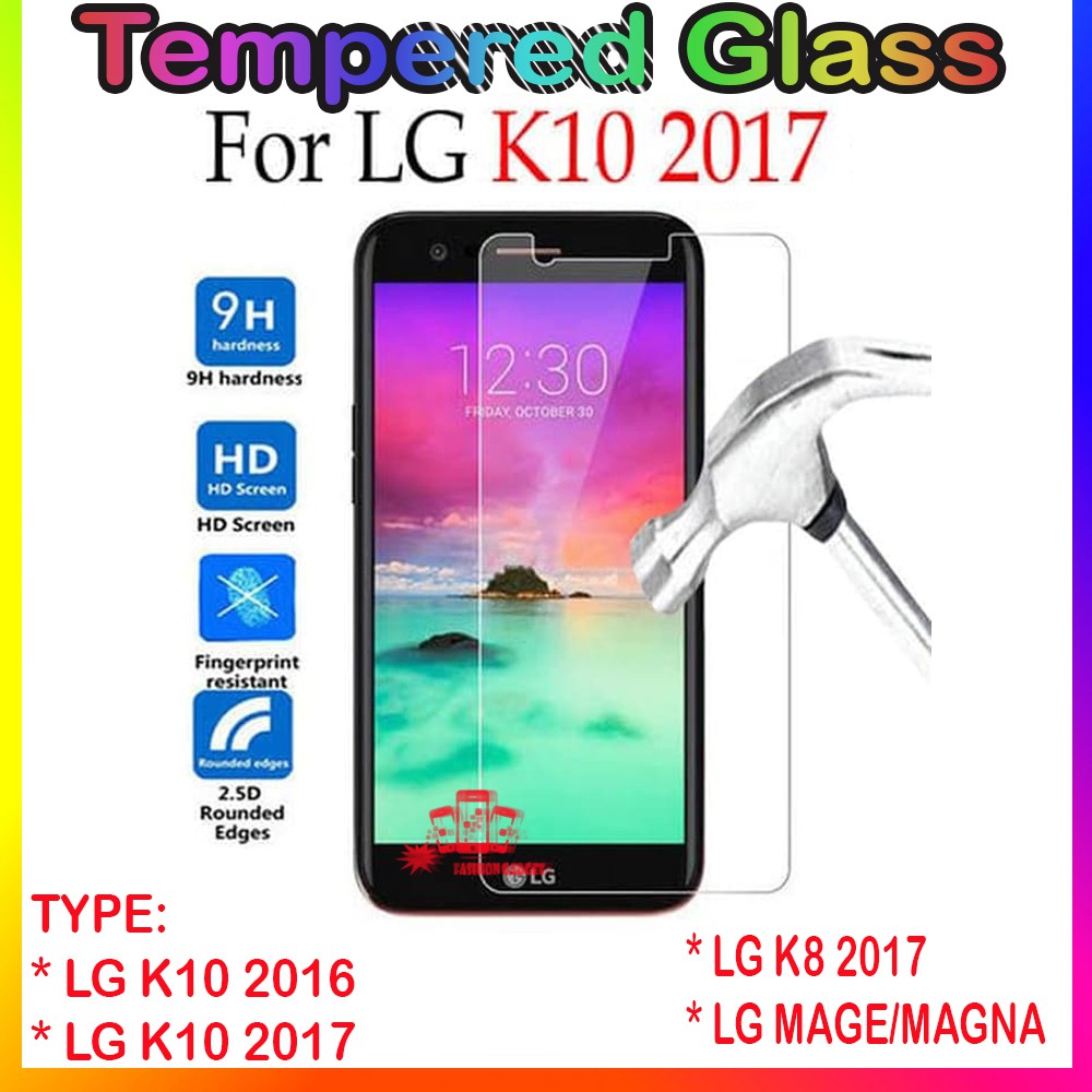 TEMPERED GLASS LG K10 2016  LG K10 2017  LG K8 2017  LG MAGE  LG MAGNA ANTI GORES KACA TEMPER GLASS CLEAR