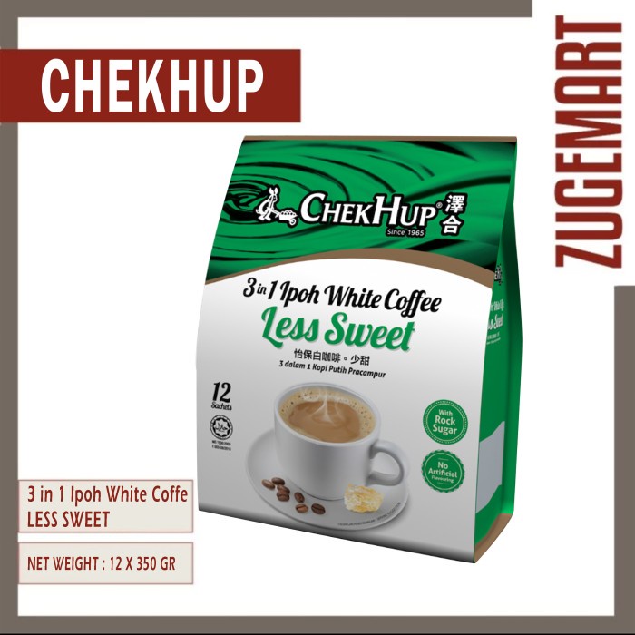 

ChekHup Ipoh White Coffee Less Sweet 3 in 1 350 gr / 12 sachet