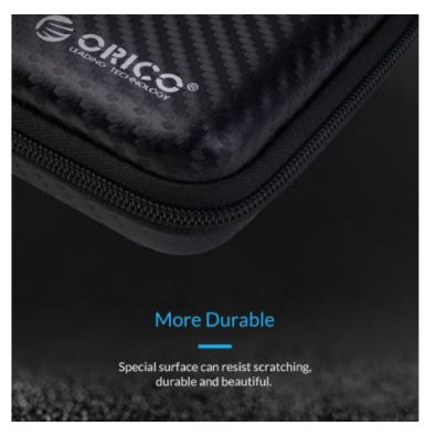 Storage bag orico 2.5 inch anti shock for ssd hdd charger cable usb phm-25 - pouch hardcase universal
