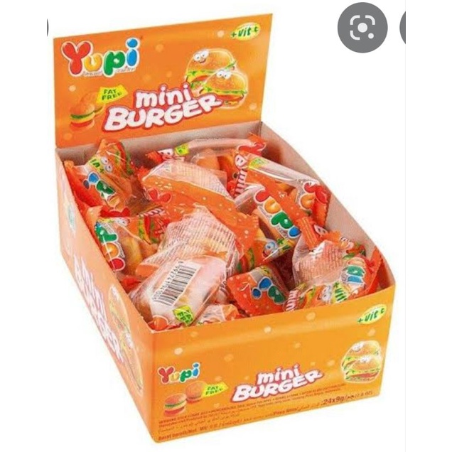 

Permen Yupi bolicious, jungle, mini burger, dino 1 box isi 24 pcs