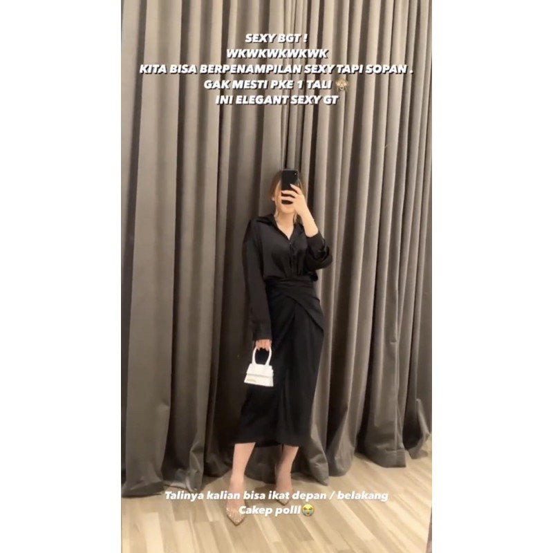 core shirt in black & arya skirt in black by Goulding official