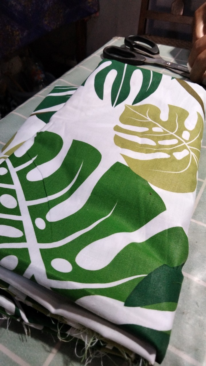 Kain Sprei Meteran Daun Monstera Leaf Colour Thalia Esra