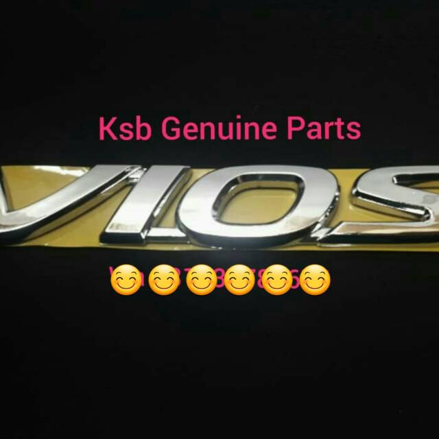 Emblem Logo Tulisan Vios Pintu Bagasi Belakang Original Asli