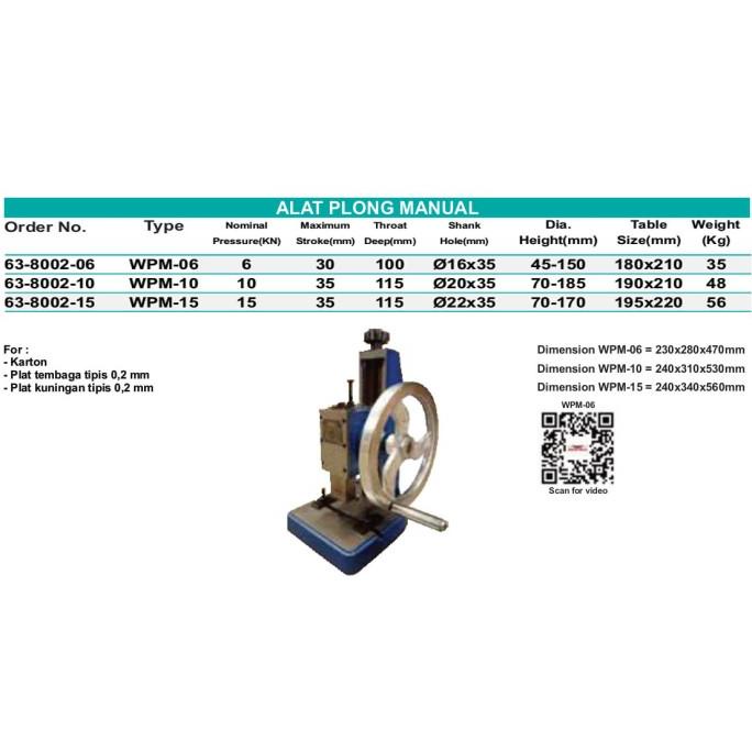 Alat Plong Manual WPM 15 Wipro --NEW--