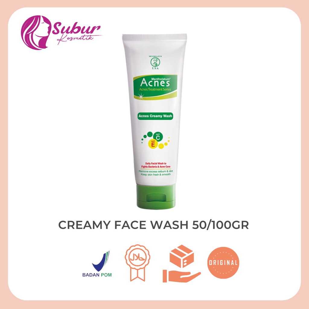 Jual Acnes Creamy Face Wash 50Gr/100Gr | Shopee Indonesia