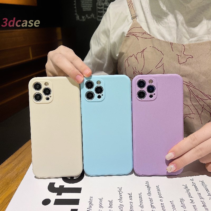 Soft Case OPPO A15 A54 A5S A3S A16 A95 A7 A5 A9 A31 A53 2020 A12 A1K Reno 5 4 5F 4F A74 A15S A52 A11K A92 A35 A11 A93 A32 A72 A94 A53S F17 PRO A16S A12S A12E A33 Y20 Y12 5 5i C3 C25 C12 A12 Candy color Camera Lens Protection Phone Case