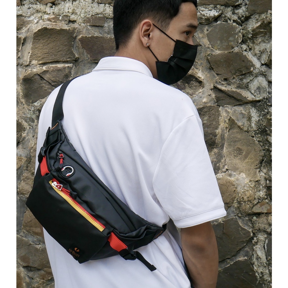 COLOMBANO BLACK  |ManNeedMe x URBAN| Tas Selempang Pria Tas Pinggang Waist Bag ORIGINAL