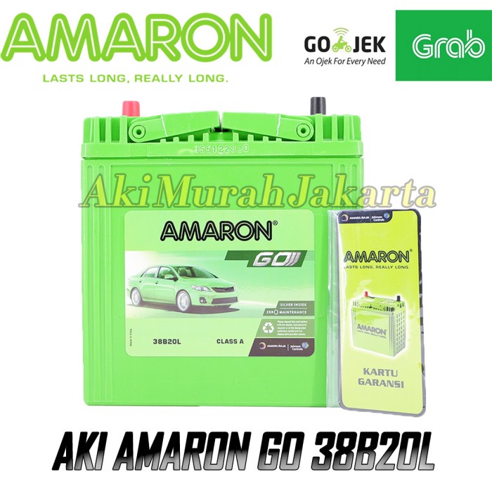 Aki Mobil Honda Brio NS40ZL / 38B20L Amaron GO Aki Kering 12v / 35Ah ORIGINAL Original original